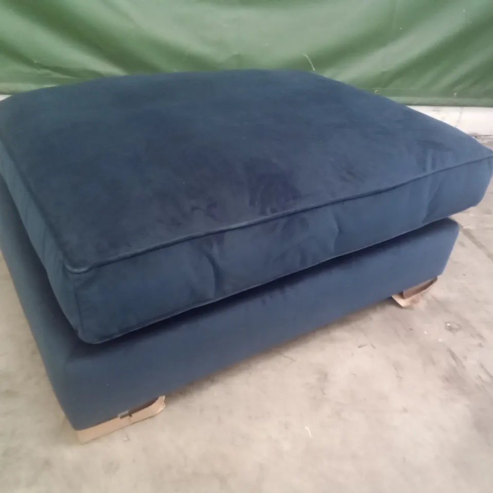 DESIGNER G PLAN MADE ISOBEL FOOTSTOOL - MIDNIGHT INDIGO FABRIC 