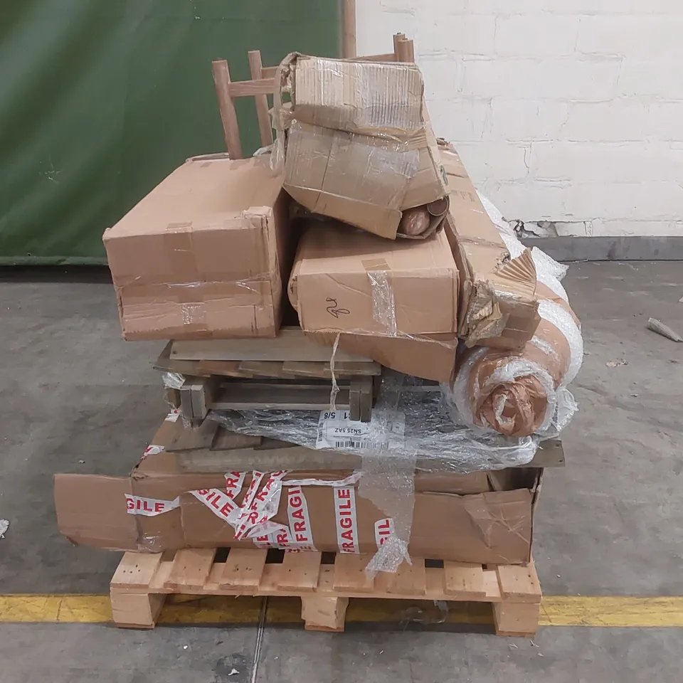 PALLET CONTAINING A VERY LARGE QUANTITY OF ASSORTED GARDEN/HOME FURNITURE PARTS