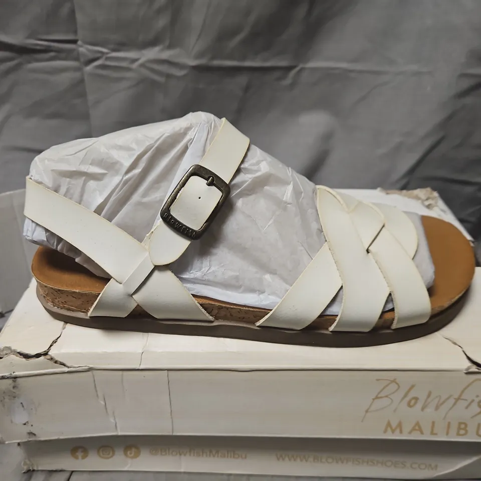 BOXED BLOWFISH MALIBU WHITE SANDALS – WOMEN'S – SIZE 7