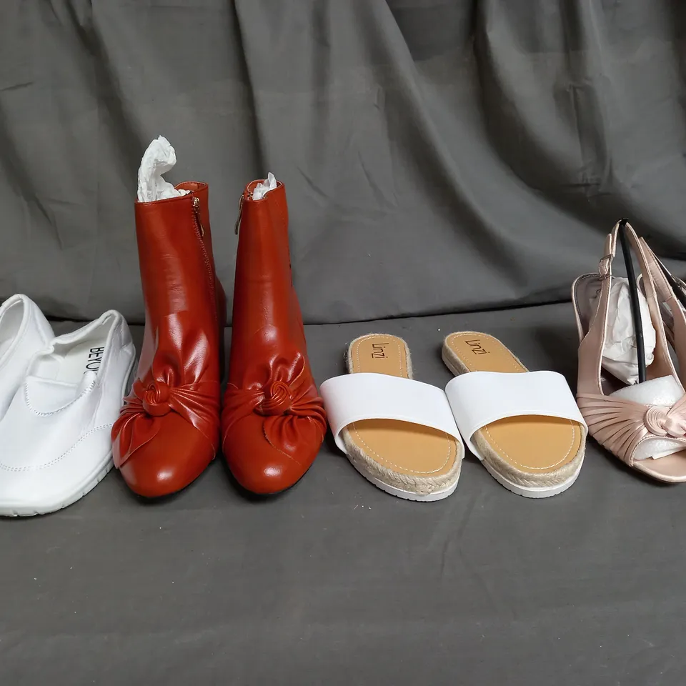 LARGE QUANTITY OF ASSORTED WOMENS SHOES IN VARIOUS SIZES, COLOURS AND STYLES