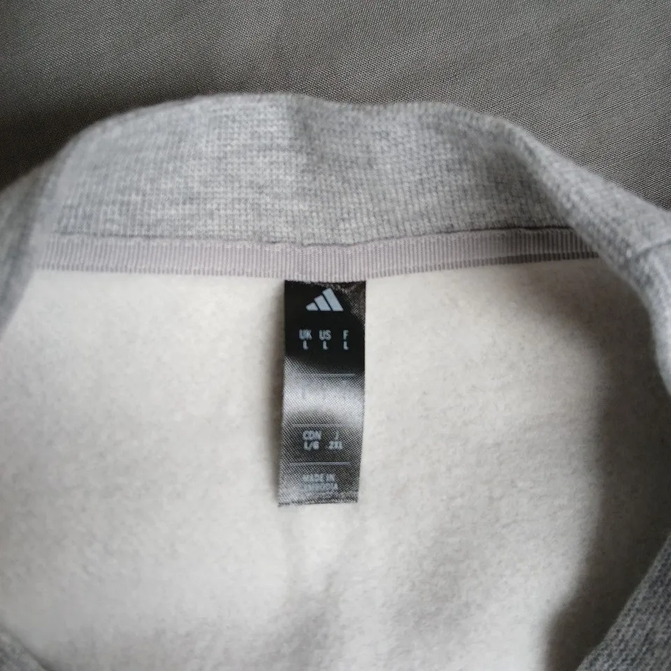 ADIDAS GREY SWEATSHIRT – CREW NECK, UK SIZE L