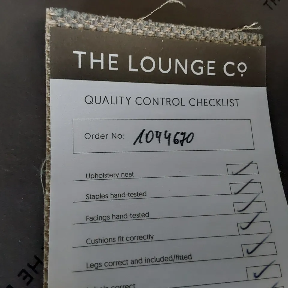 QUALITY BRITISH DESIGNER LOUNGE Co. THREE SEATER SOFA GREY FABRIC 