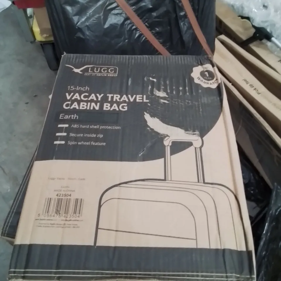 BOXED LUGG 15INCH VACAY TRAVEL CABIN BAG EARTH 