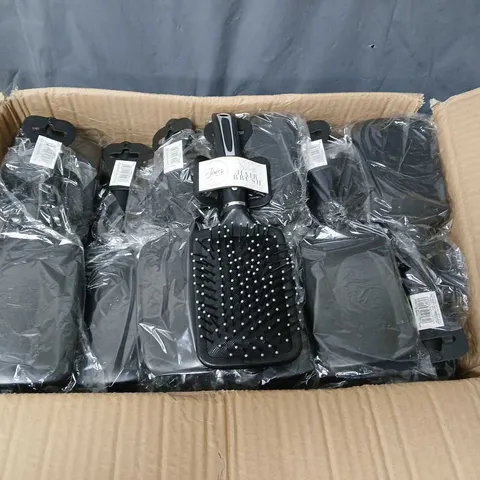 APPROXIMATELY 24 PADDLE HAIR BRUSHES BLACK