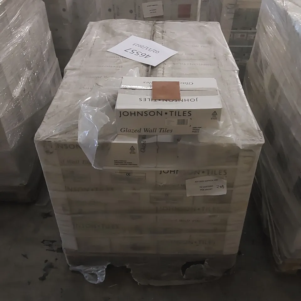 PALLET TO CONTAIN APPROX 72 X CARTONS OF JOHNSON COTSWOLDS TERRACOTA GLAZED WALL TILES - 100 TILES PER CARTON // SIZE: 100 X 100 X 6.5mm