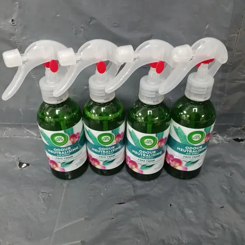 4 X SEALED AIR WICK ODOUR NEUTRALISING AIR SPRAYS - EUCALYPTUS & FREESIA - COLLECTION ONLY 