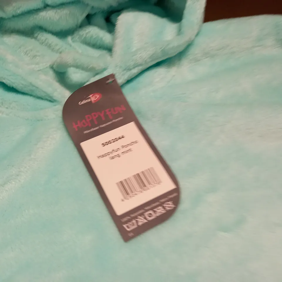 HAPPYFUN PONCHO HOODIE IN MINT - ONE SIZE