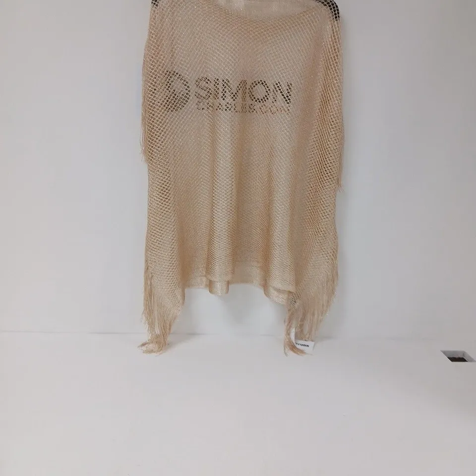 XANDER KOSTROMA GOLD MESH SHAWL WITH FRINGE HEM