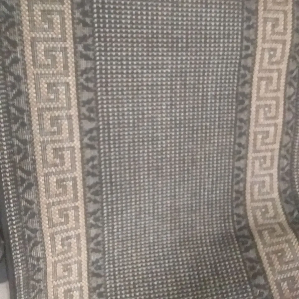 ALMAZEN FLATWEAVE BLACK STAIR RUNNER 660X66CM