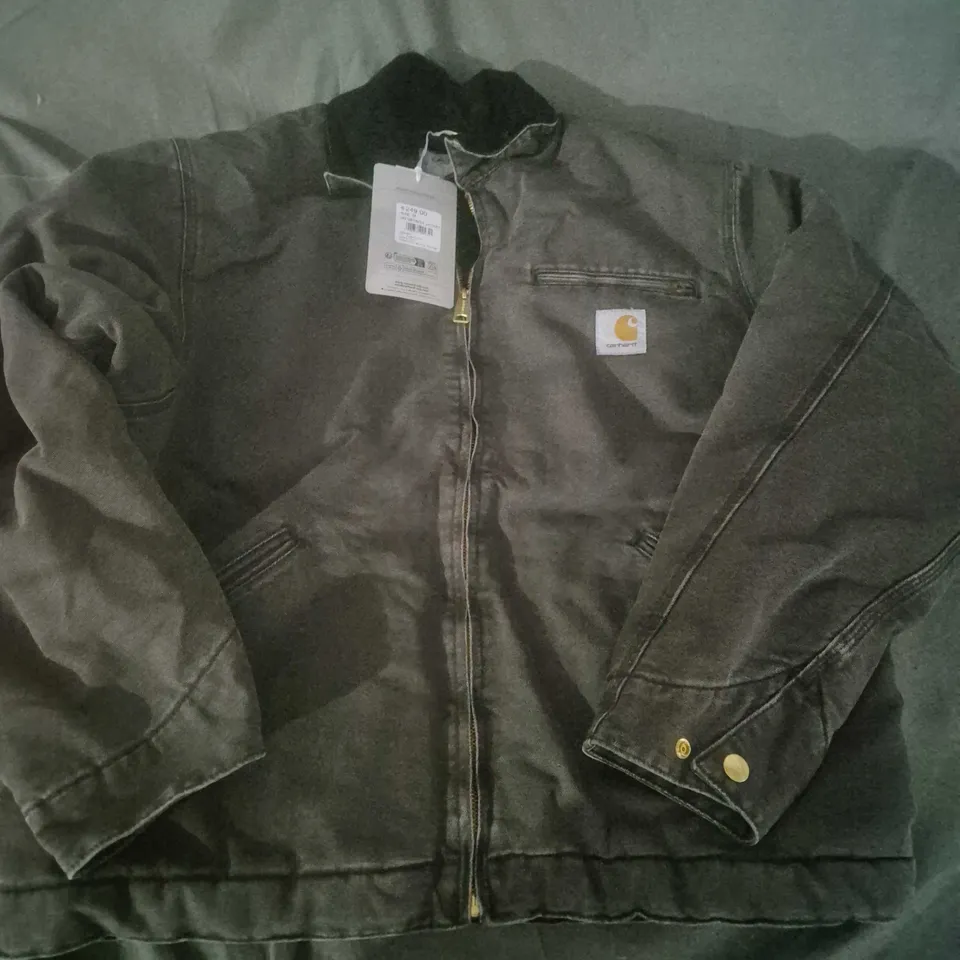 CARHARTT OG DETROIT JACKET – TOBACCO BLACK STONE, UK M