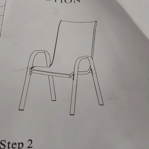 BOXED GARDEN CHAIR - BLACK/GREY (1 BOX)