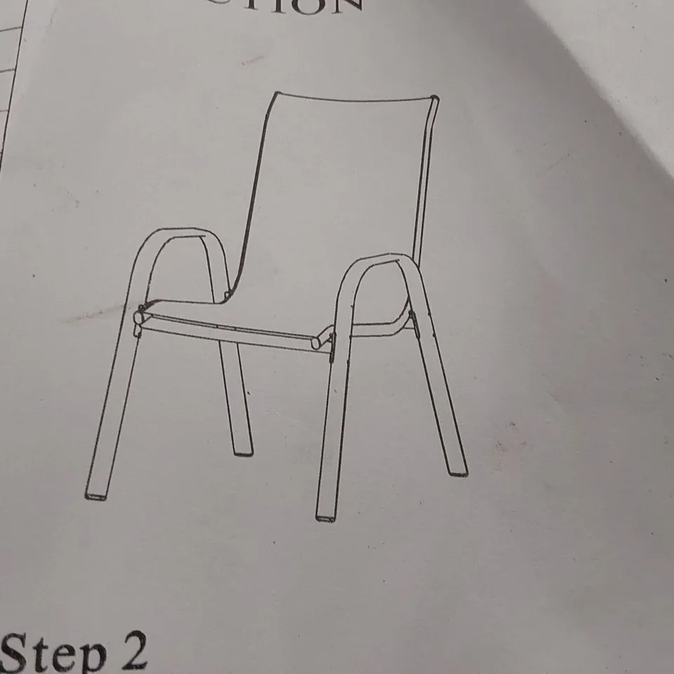 BOXED GARDEN CHAIR - BLACK/GREY (1 BOX)