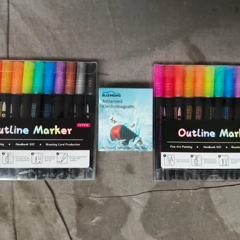 APPROXIMATELY 10 ASSORTED HOUSEHOLD ITEMS TO INCLUDE OUTLINE MARKERS, SNOW REMOVAL DEVICE, ETC