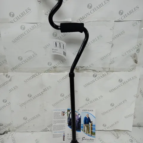 STRONG ARM COMFORT CANE WITH STANDING BASE
