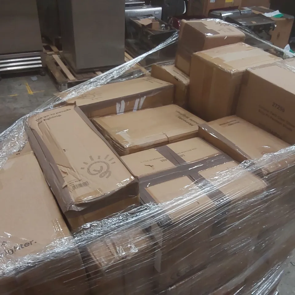 PALLET CONTAINING A VERY LARGE QUANTITY OF ASSORTED DESIGNER LIGHTING PRODUCTS