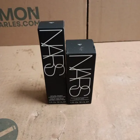 2 X NARS ITEMS: LONGWEAR FOUNDATION + SHEER GLOW FOUNDATION. LIGHT 5 FIJI