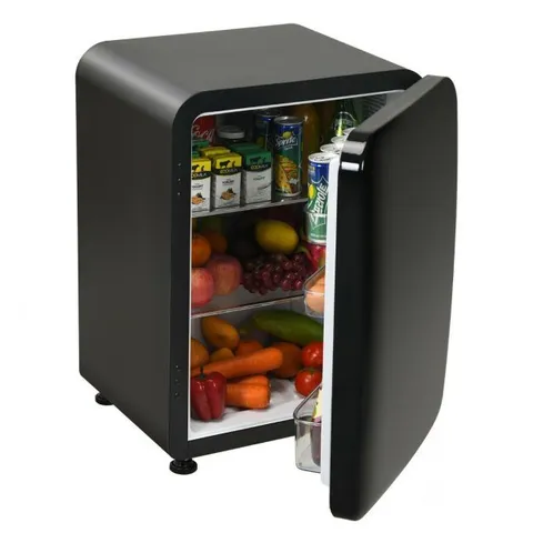 BOXED COSTWAY 68L COMPACT REFRIGERATOR WITH LED LIGHT AND ADJUSTABLE THERMOSTAT