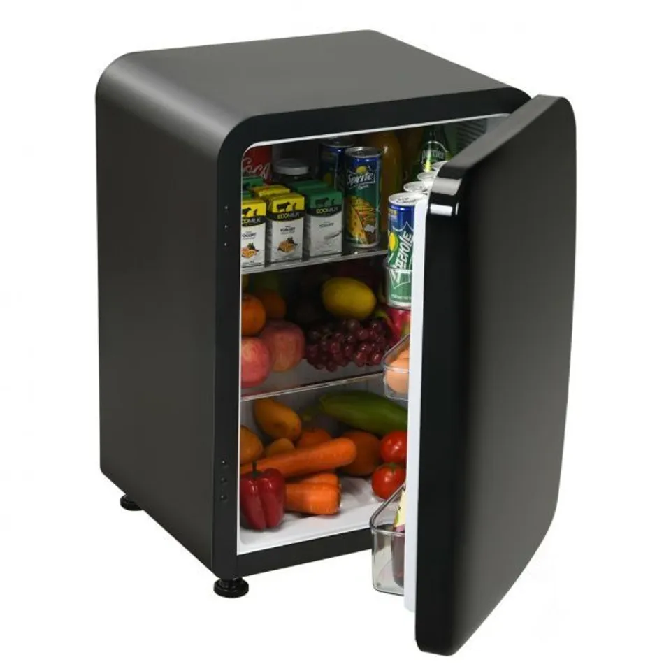 BOXED COSTWAY 68L COMPACT REFRIGERATOR WITH LED LIGHT AND ADJUSTABLE THERMOSTAT