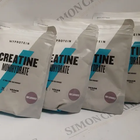 4 x MYPROTEIN UNFLAVOURED CREATINE MONOHYDRATE  