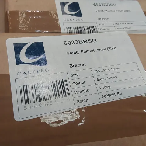 PALLET CONTAINING A LARGE QUANTITY OF BATHROOM FURNITURE PARTS INCLUDING: BRECON TALL WALL DOORS, CALYPSO VANITY PELMET PANELS ECT