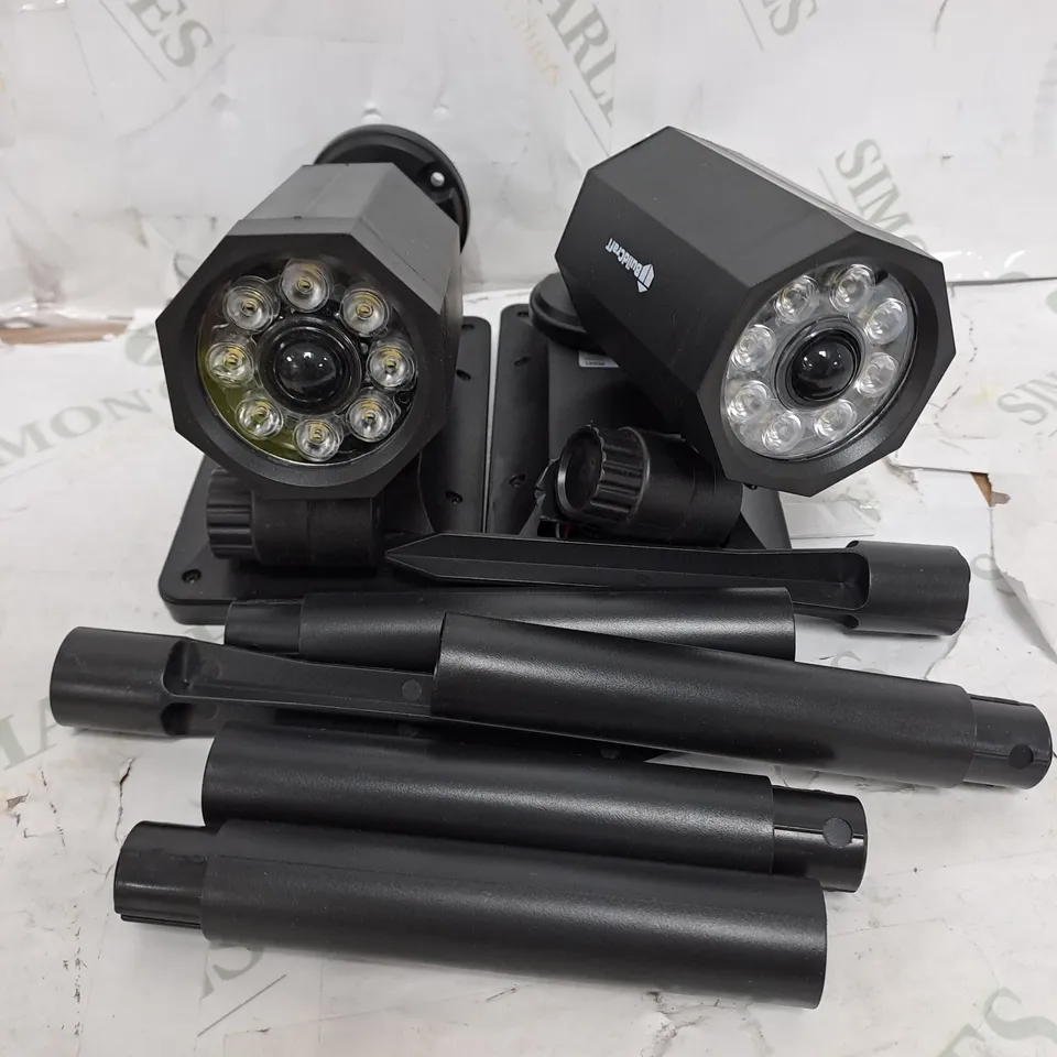 BUILDCRAFT SET OF 2 SOLAR SENSOR LIGHTS WITH STAKES