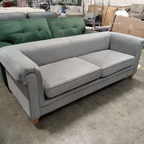 ASHGROVE 3 SEATER SOFA, GREY CLASSIC VELVET