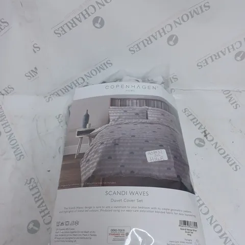 COPENHAGEN HOME SCANDI WAVES KING DUVET COVER SET