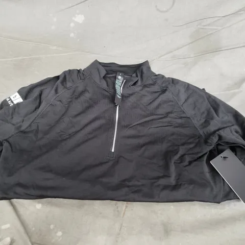 HBK RISK ARB BLACK HALF-ZIP PULLOVER SIZE LARGE