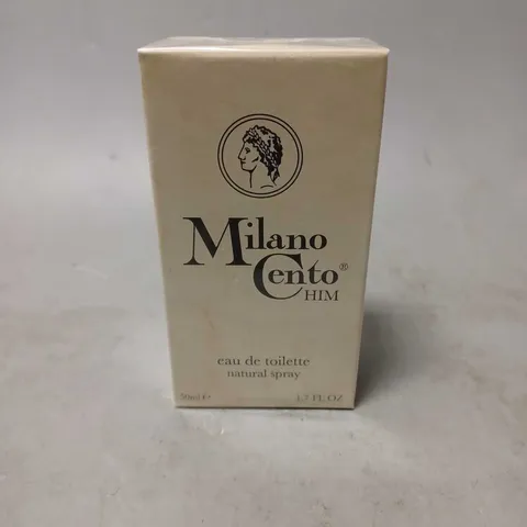 BOXED AND SEALED MILANO CENTO HIM EAU DE TOILETTE 50ML