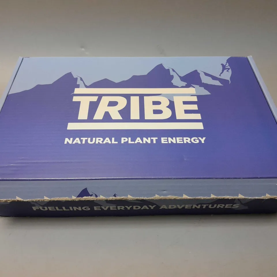 APPROXIMATELY 16 BOXED TRIBE VEGAN PROTEIN BARS TO INCLUDE WHITE CHOCOLATE BLONDIE, CHOC PEANUT TRIPLE DECKER, HONEYCOMB TRIPLE DECKER,, ETC