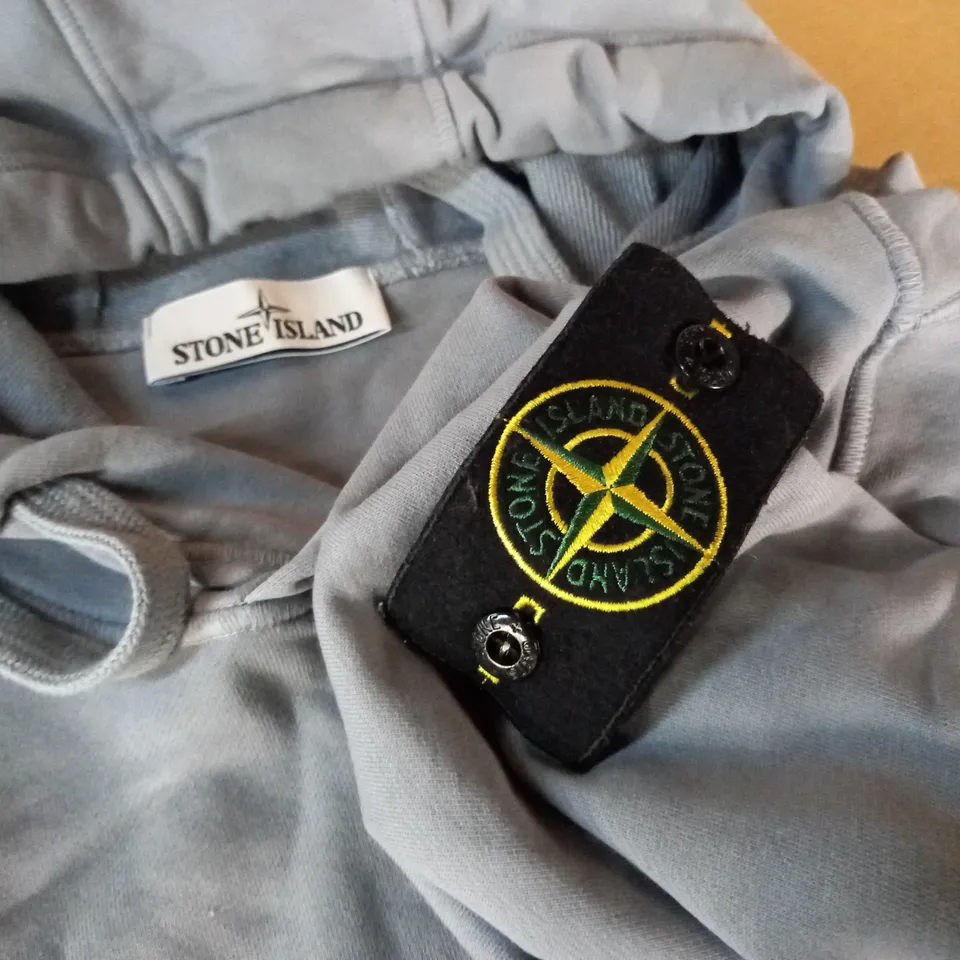 STONE ISLAND LIGHT BLUE HOODIE - XL