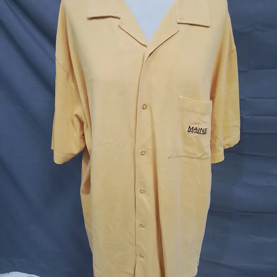 MAINE ENGLAND YELLOW POLO SHIRT - L