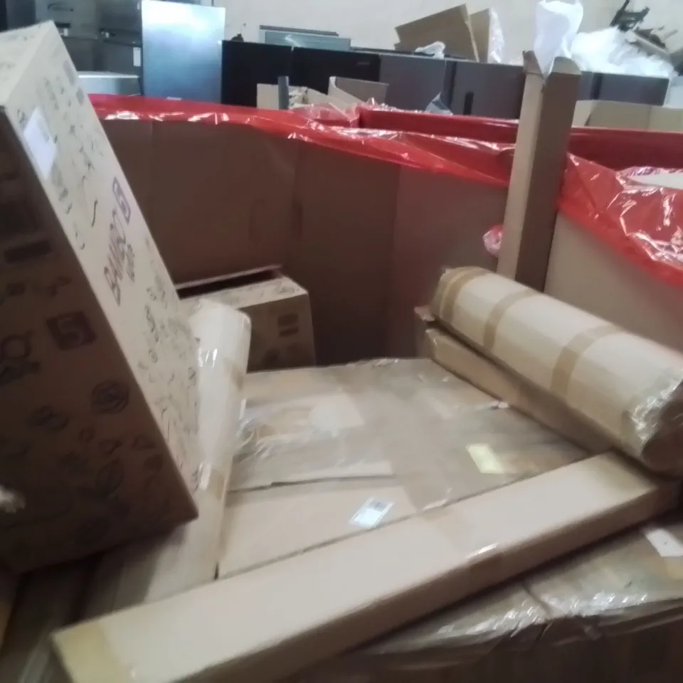 PALLET OF ASSORTED HOUSEHOLD GOODS AND PRODUCTS TO INCLUDE;KIDS BIKE,POPUP TENT,AIR COOLER