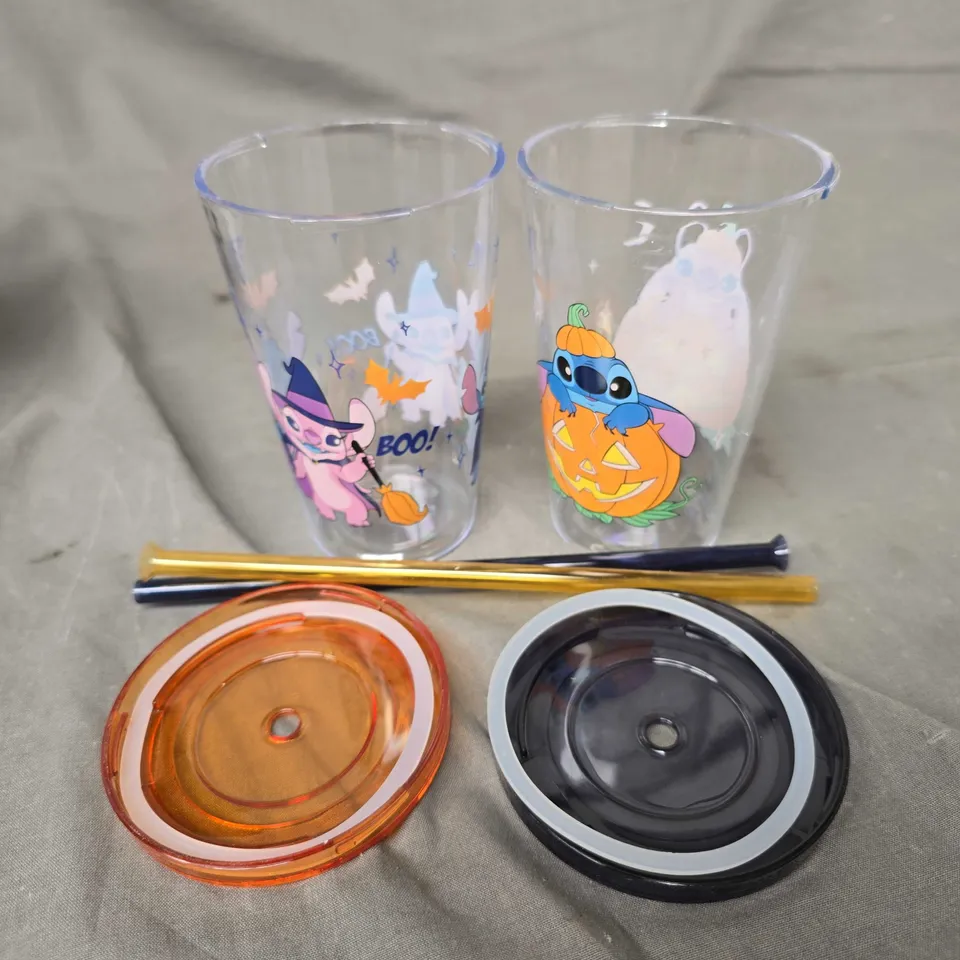 12 X BOXED STICH PLASTIC TUMBLER SETS - 2 TUMBLERS PER BOX 