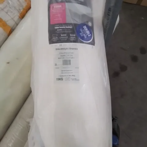 QUALITY BAGGED AND ROLLED SILENTNIGHT 20CM THICK 7 ZONE MEMORY FOAM DOUBLE MATTRESS