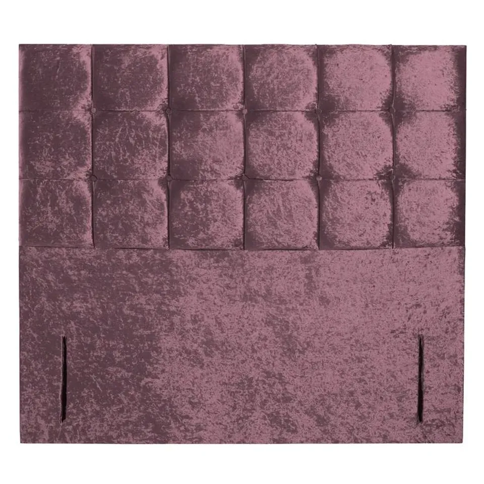 BAGGED PURPLE BARLOW UPHOLSTERED HEADBOARD FOR DOUBLE BED (1 ITEM)