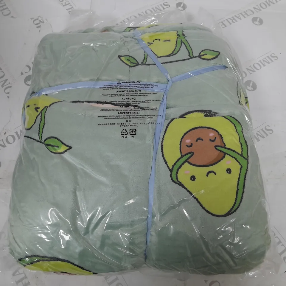 SEALED AVOCADO THEMED THE OODIE HOODED BLANKET - SIZE UNSPECIFED