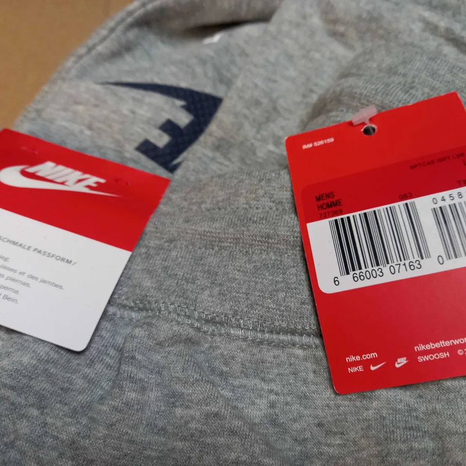 NIKE AIR GREY MARL/LOGO JOGGERS - LARGE