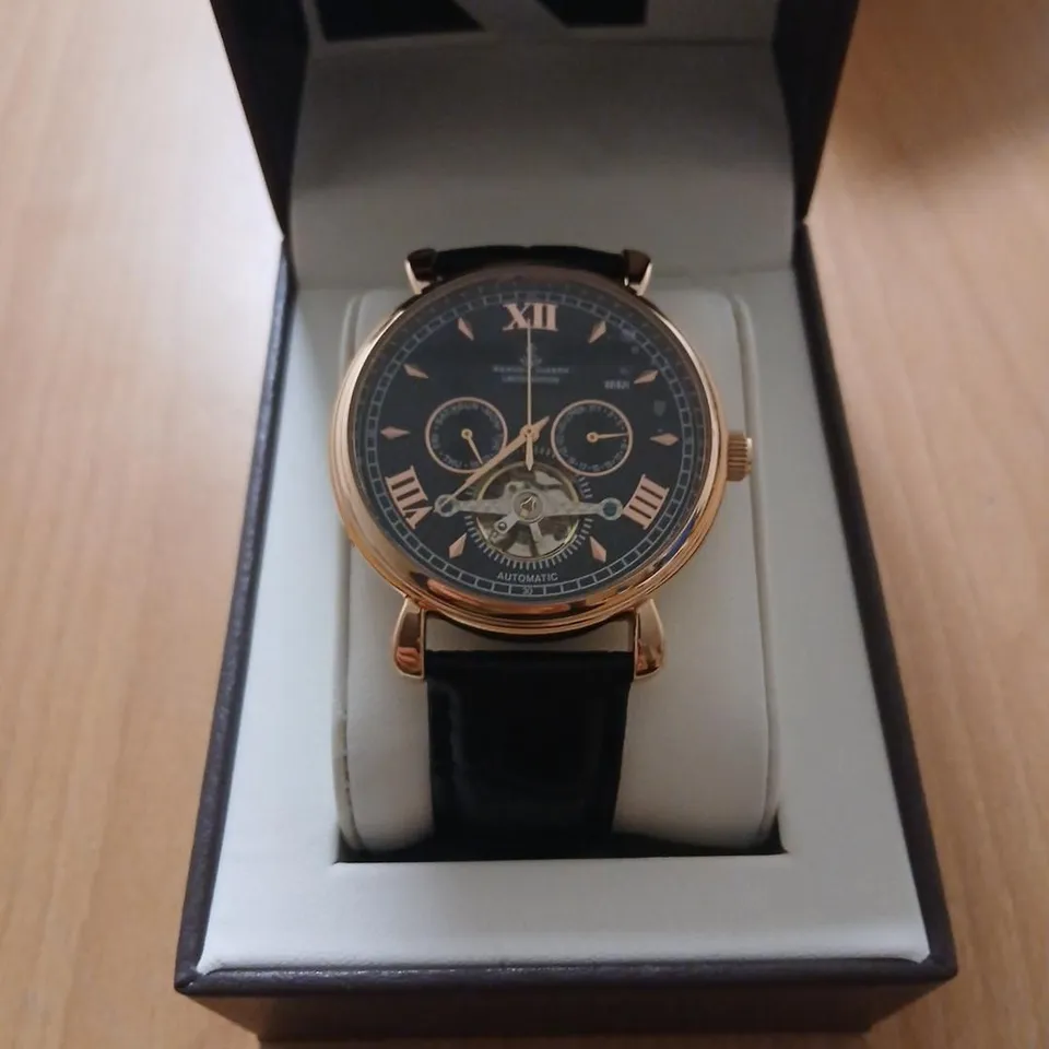 SAMUEL JOSEPH AUTOMATIC LIMITED EDITION ROSE GOLD WATCH – BLACK DIAL