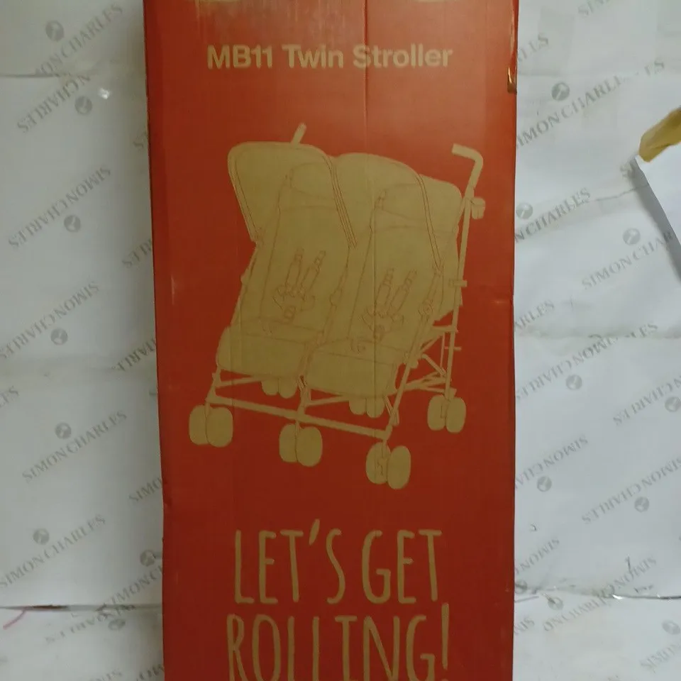 MY BABIIE BILLIE FAIERS GREY CHEVRON TWIN STROLLER - COLLECTION ONLY  RRP £139.99