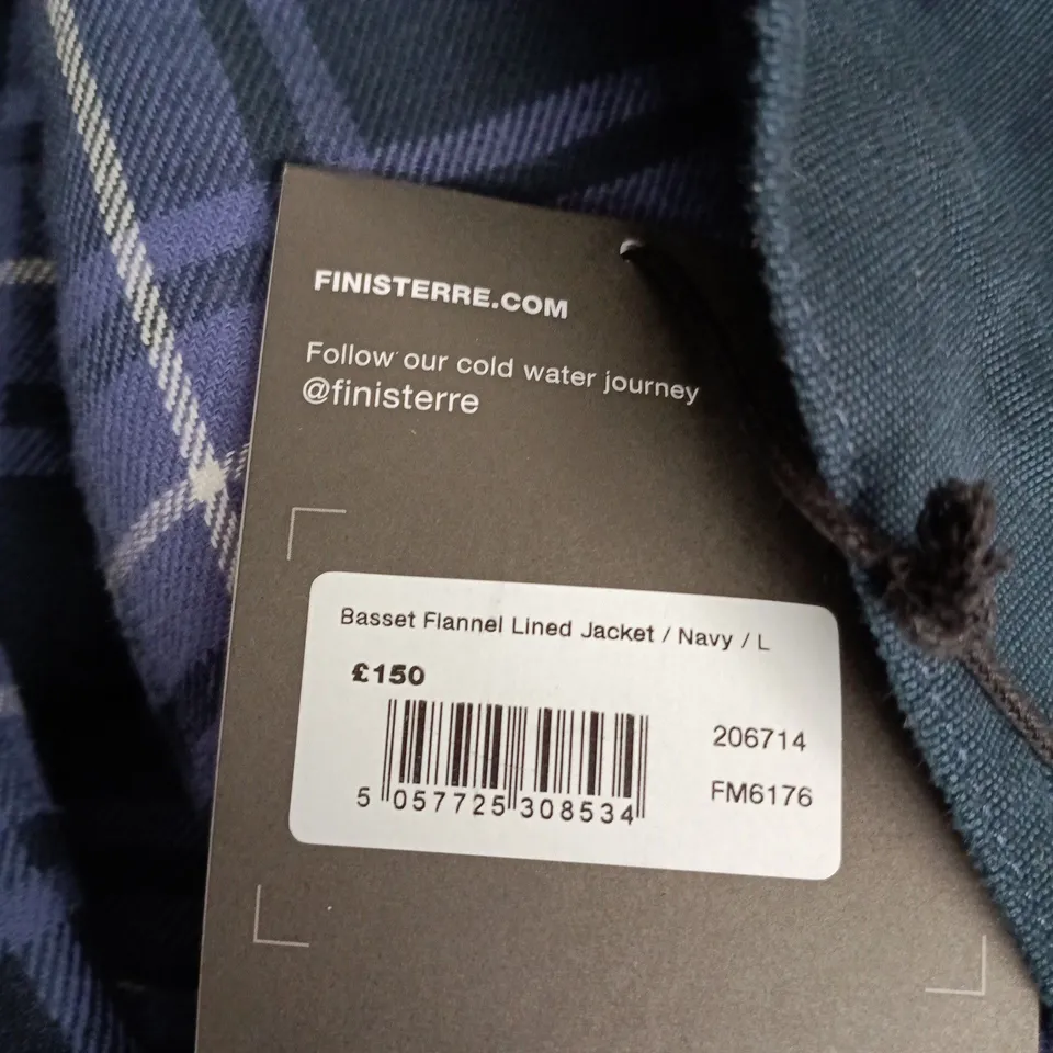 FINISTERRE BASSET FLANNEL LINED JACKET – NAVY, UK L