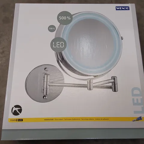 BOXED LUMI METAL FLAT LED WALL MIRROR (1 BOX)