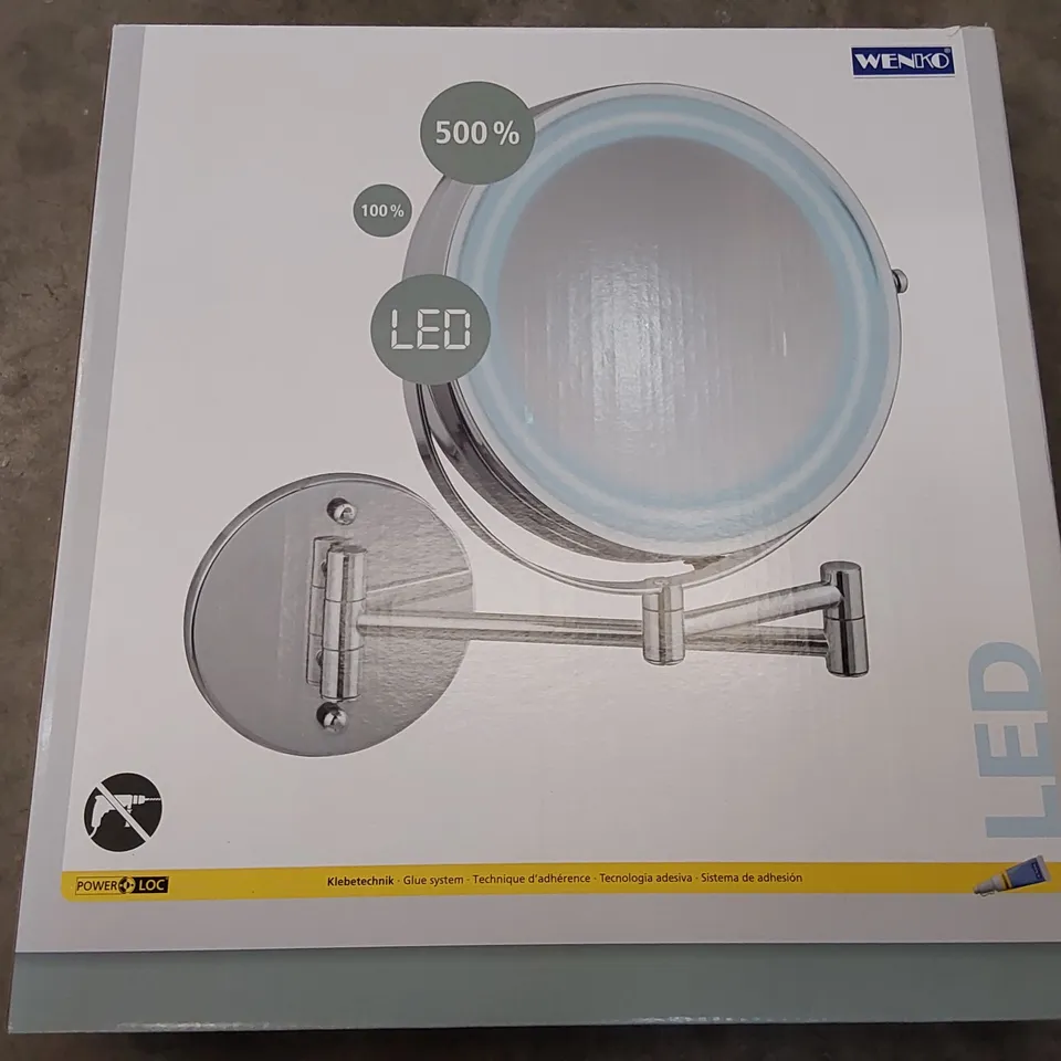 BOXED LUMI METAL FLAT LED WALL MIRROR (1 BOX)