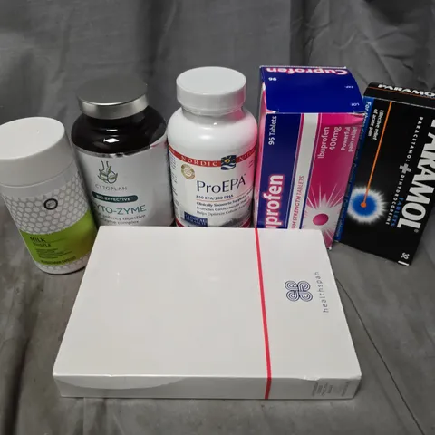 APPROXIMATELY 12 ASSORTED VITAMIN/HEALTH AID PRODUCTS TO INCLUDE PROEPA, CYTO-ZYME, CUPROFEN, ETC - COLLECTION ONLY