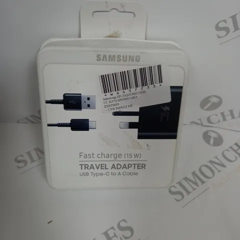 SAMSUNG FAST CHARGER 15W TRAVEL ADAPTER USB C TO A CABLE 
