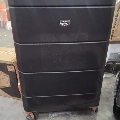 LUGG TRAVEL SUITCASE BLACK AND BROWN 