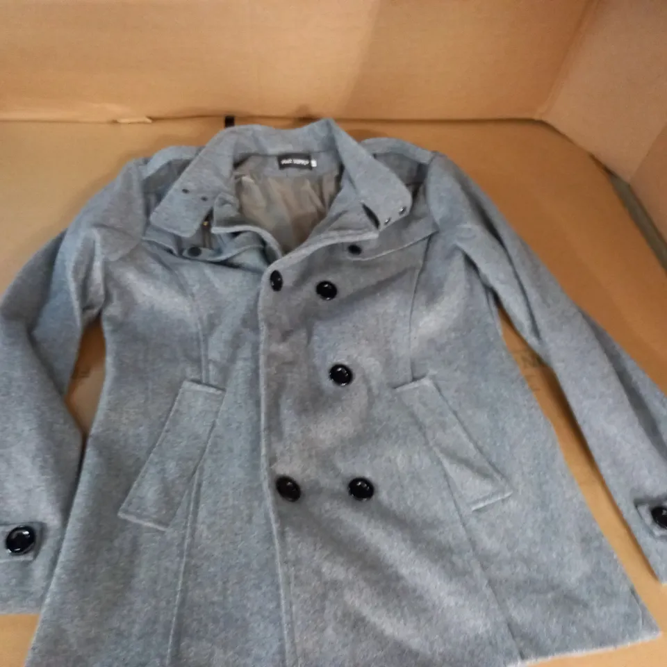 FLEX SUPPLY GREY BUTTON FRONT COAT - 3XL