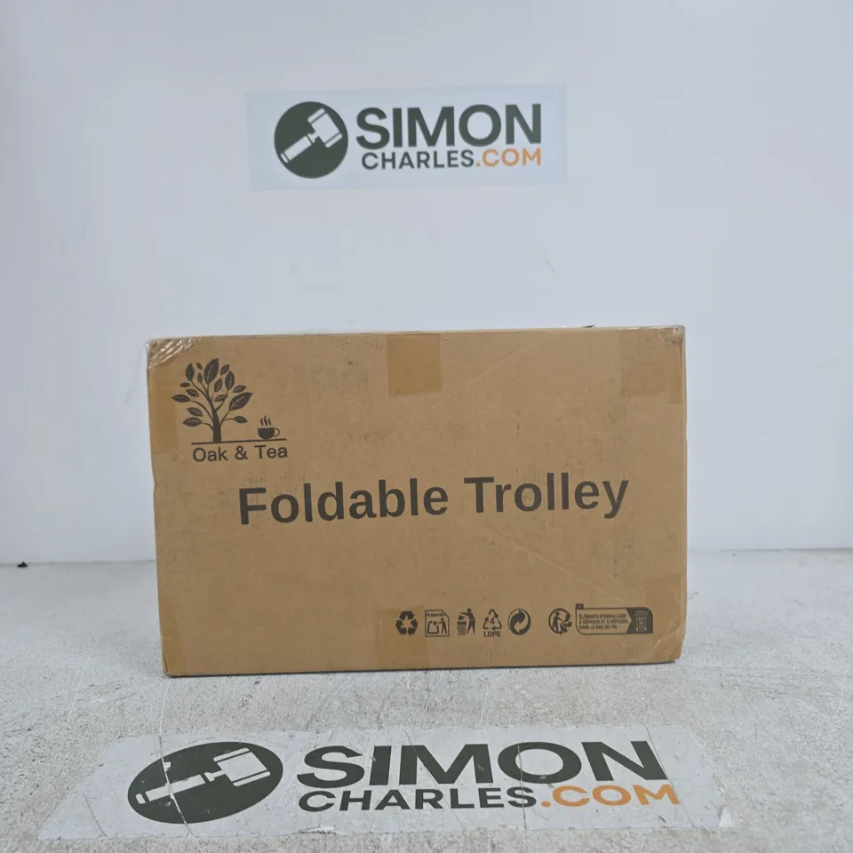 OAK & TEA FOLDABLE TROLLEY