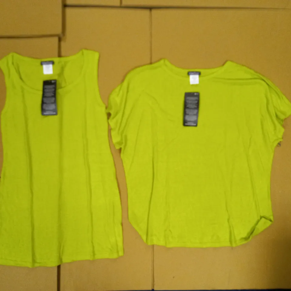 LOT OF 29 BRAND NEW KIM&CO LIME DOUBLE LAYER TEE SETS SIZE XS