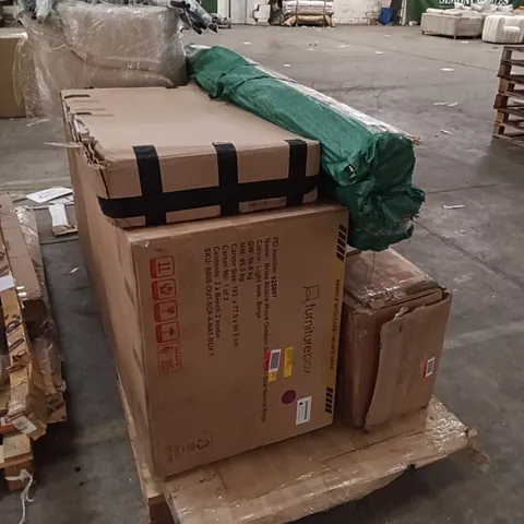 PALLET OF ASSORTED, INCOMPLETE FURNITURE PARTS AND PIECES